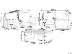 Beliani 4-Istuttava Ulkosohvaryhma Akaasia Mahonginruskea Timor Ii Hot