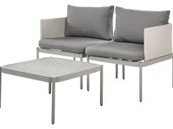 Beliani 2-Istuttava Ulkosohvaryhma Alumiini Vaaleanharmaa Terracina Store