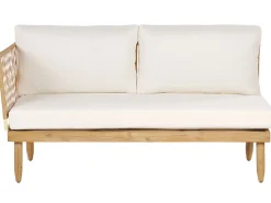 Beliani 4-Istuttava Ulkosohvaryhma Akasiapuu Vasenk. Valkoinen Cremona Online