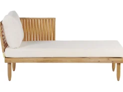 Beliani 4-Istuttava Ulkosohvaryhma Akasiapuu Vasenk. Valkoinen Cremona Online