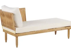 Beliani 4-Istuttava Ulkosohvaryhma Akasiapuu Vasenk. Valkoinen Cremona Online