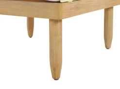 Beliani 4-Istuttava Ulkosohvaryhma Akasiapuu Vasenk. Valkoinen Cremona Online