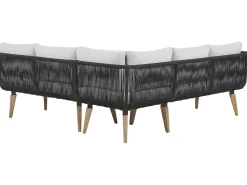 Beliani 5-Istuttava Ulkosohvaryhma Akaasia Musta Alcamo Hot