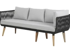 Beliani 5-Istuttava Ulkosohvaryhma Akaasia Musta Alcamo Hot