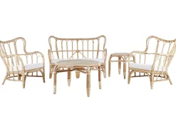 Beliani 4-Istuttava Ulkosohvaryhma Rottinki Luonnonvari Brindisi Best