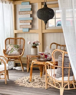 Beliani 4-Istuttava Ulkosohvaryhma Rottinki Luonnonvari Brindisi Best