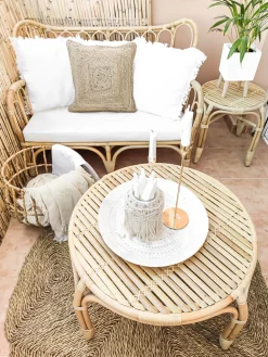 Beliani 4-Istuttava Ulkosohvaryhma Rottinki Luonnonvari Brindisi Best