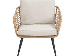 Beliani 4-Istuttava Ulkosohvaryhma Polyrottinki Luonnonvari Corinth Ii Store