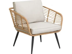 Beliani 4-Istuttava Ulkosohvaryhma Polyrottinki Luonnonvari Corinth Ii Store