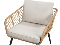 Beliani 4-Istuttava Ulkosohvaryhma Polyrottinki Luonnonvari Corinth Ii Store