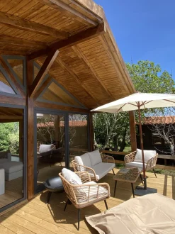 Beliani 4-Istuttava Ulkosohvaryhma Polyrottinki Luonnonvari Corinth Ii Store