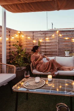 Beliani 4-Istuttava Ulkosohvaryhma Polyrottinki Luonnonvari Corinth Ii Store