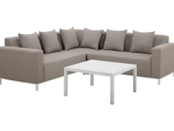 Beliani 5-Istuttava Ulkosohvaryhma Kangas Vasenk. Ruskeanharmaa Belize Cheap