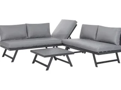 Beliani 5-Istuttava Ulkosohvaryhma Alumiini Harmaa Coccorino Hot