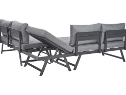 Beliani 5-Istuttava Ulkosohvaryhma Alumiini Harmaa Coccorino Hot