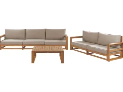 Beliani 5-Istuttava Ulkosohvaryhma Akaasia Vaalea Puu Timor Ii Store