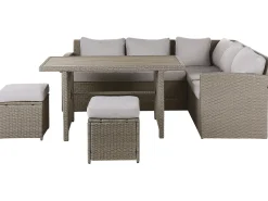 Beliani 5-Istuttava Ulkosohvaryhma Polyrottinki Ruskeanharmaa Bardi Online