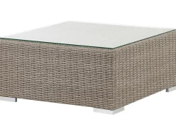 Beliani 6-Istuttava Ulkosohvaryhma Polyrottinki Vasenk. Ruskeanharmaa Contare New