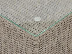 Beliani 6-Istuttava Ulkosohvaryhma Polyrottinki Vasenk. Ruskeanharmaa Contare New