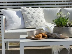 Beliani 5-Istuttava Ulkosohvaryhma Alumiini Valkoinen/Ruskea Borello Cheap