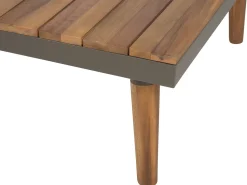 Beliani 5-Istuttava Ulkosohvaryhma Akasiapuu Harmaa Corato Fashion