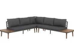 Beliani 5-Istuttava Ulkosohvaryhma Akasiapuu Harmaa Corato Fashion