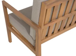 Beliani 7-Istuttava Ulkosohvaryhma Sertifioitu Akaasia Vaalea Puu Pataja Discount