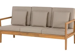 Beliani 7-Istuttava Ulkosohvaryhma Sertifioitu Akaasia Vaalea Puu Pataja Discount