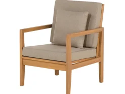 Beliani 7-Istuttava Ulkosohvaryhma Sertifioitu Akaasia Vaalea Puu Pataja Discount