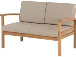 Beliani 4-Istuttava Ulkosohvaryhma Akaasia Vaalea Puu Manila Fashion