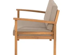 Beliani 4-Istuttava Ulkosohvaryhma Akaasia Vaalea Puu Manila Fashion