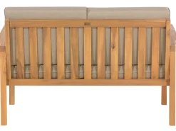 Beliani 4-Istuttava Ulkosohvaryhma Akaasia Vaalea Puu Manila Fashion