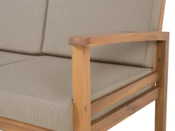 Beliani 4-Istuttava Ulkosohvaryhma Akaasia Vaalea Puu Manila Fashion