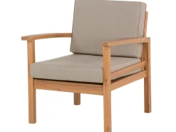 Beliani 4-Istuttava Ulkosohvaryhma Akaasia Vaalea Puu Manila Fashion