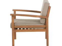 Beliani 4-Istuttava Ulkosohvaryhma Akaasia Vaalea Puu Manila Fashion