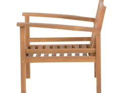 Beliani 4-Istuttava Ulkosohvaryhma Akaasia Vaalea Puu Manila Fashion