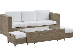 Beliani 5-Istuttava Ulkosohvaryhma Polyrottinki Valkoinen Belluno Discount