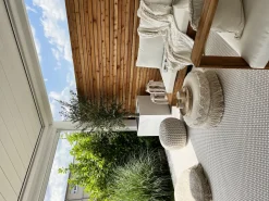 Beliani 5-Istuttava Ulkosohvaryhma Akasiapuu Vasenk. Valkoinen Marettimo Cheap