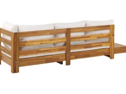 Beliani 5-Istuttava Ulkosohvaryhma Akasiapuu Vasenk. Valkoinen Marettimo Cheap