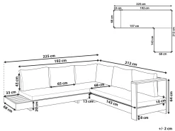 Beliani 5-Istuttava Ulkosohvaryhma Akasiapuu Vasenk. Valkoinen Marettimo Cheap