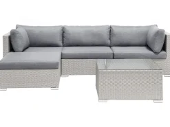 Beliani 4-Istuttava Ulkosohvaryhma Polyrottinki Oikeak. Vaaleanharmaa Sano Ii Clearance