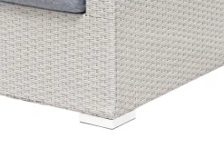 Beliani 4-Istuttava Ulkosohvaryhma Polyrottinki Oikeak. Vaaleanharmaa Sano Ii Clearance