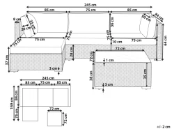 Beliani 4-Istuttava Ulkosohvaryhma Polyrottinki Oikeak. Vaaleanharmaa Sano Ii Clearance