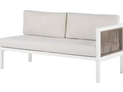 Beliani 4-Istuttava Ulkosohvaryhma Alumiini Vasenk. Valkoinen/Ruskea Borello Best
