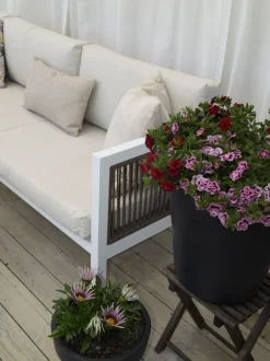 Beliani 4-Istuttava Ulkosohvaryhma Alumiini Vasenk. Valkoinen/Ruskea Borello Best