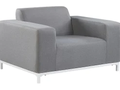 Beliani 5-Istuttava Ulkosohvaryhma Kangas Harmaa/Valkoinen Rovigo Cheap