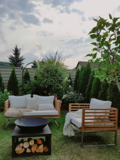 Beliani 4-Istuttava Ulkosohvaryhma Akasiapuu Valkoinen Bermuda Best Sale