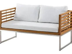 Beliani 4-Istuttava Ulkosohvaryhma Akasiapuu Valkoinen Bermuda Best Sale