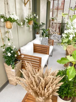 Beliani 4-Istuttava Ulkosohvaryhma Akasiapuu Valkoinen Bermuda Best Sale