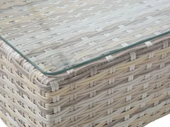 Beliani 5-Istuttava Ulkosohvaryhma Polyrottinki Harmaa Lanciano Cheap